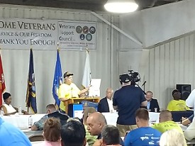 Don Hawkins opening speaker at the Mayors' Veterans Appreciation Day event