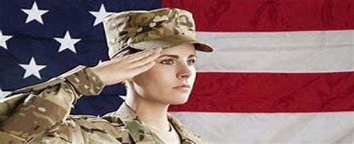 Soldier Saluting Flag