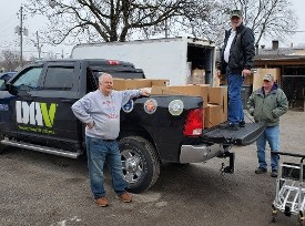 Disabled American Veterans making a pick-up