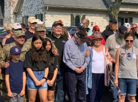 Veterans & their families in the 4th of July Parade in Carmel in 2021